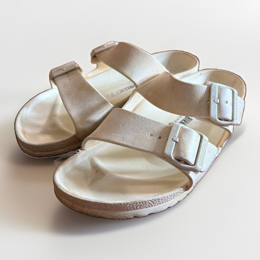 Birkenstock EVA Two Strap Sandals Charcoal White Women's US 8.5 EU 39 Waterproof